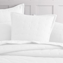 Ascot Waffle Cotton-Blend European Standard Pillow Sham